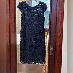 Beautiful Mother of Bride dress. Navy lace.